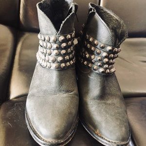 Studded ankle booties